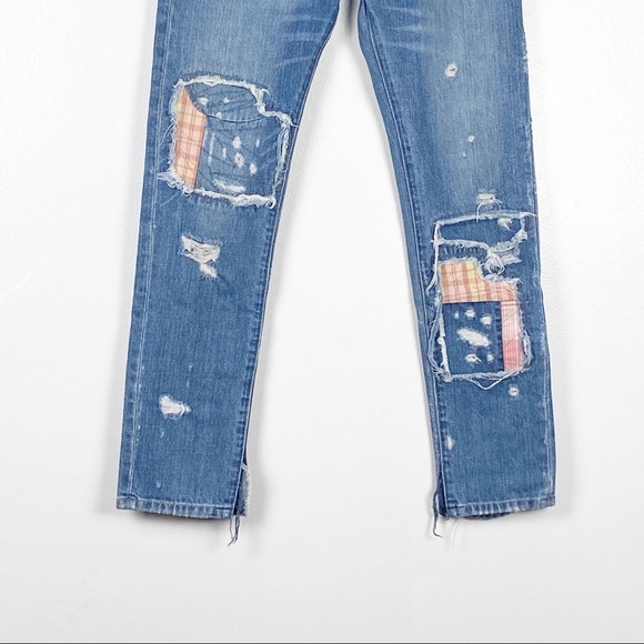 Free People Patched Distress Boyfriend Jeans - Picture 8 of 15